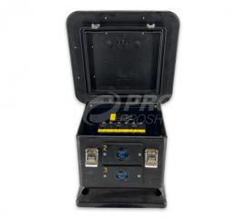WOF - LEX 100A Stagepin I/O L6-30 x4 Breakered Pagoda Box